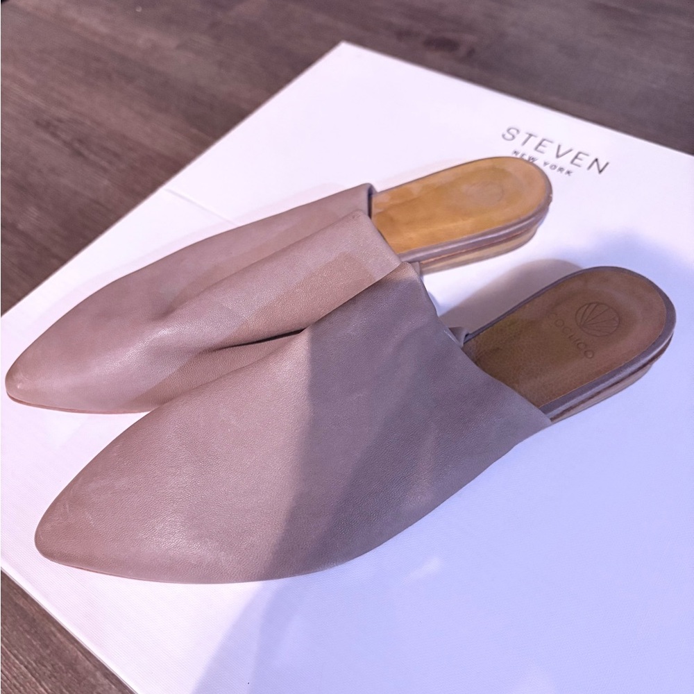 COCLICO Women's Taupe Mules